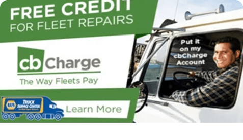 A banner that says echarge and the credit for fleet repairs.