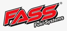 A red and white logo for the gas fuel system.