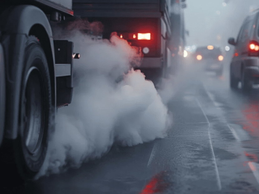 truck smoke emission